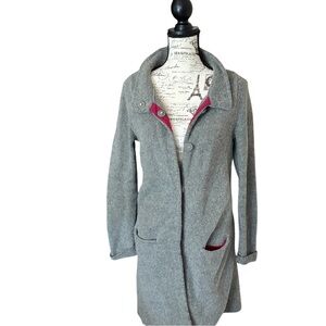 Boden Gray Cardigan with Pink Details